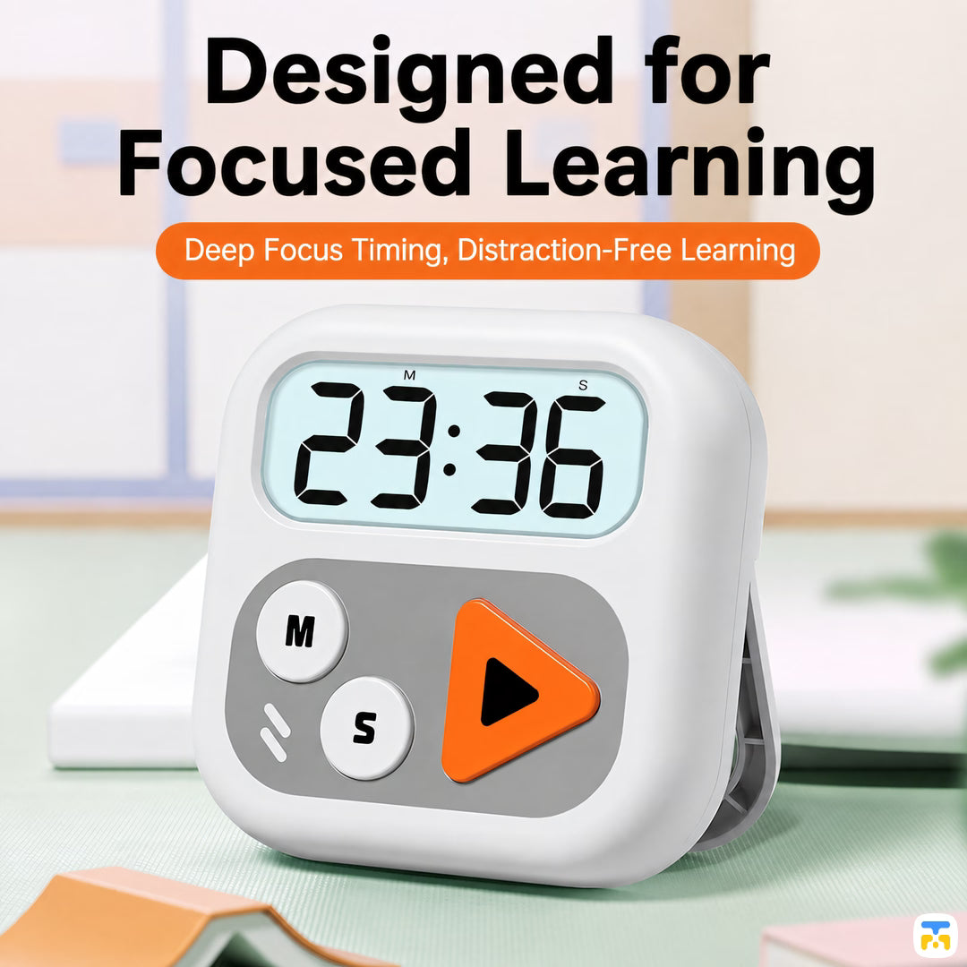 Designed for
Focused Learning - TIMESS Mini Magnetic Timer for Desks, Kitchens, Studying, and More