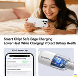 Smart Chip! Safe Edge Charging
Lower Heat While Charging! Protect Battery Health - TORRAS Charging and Data Cable USB C to C - 1.2 Meter