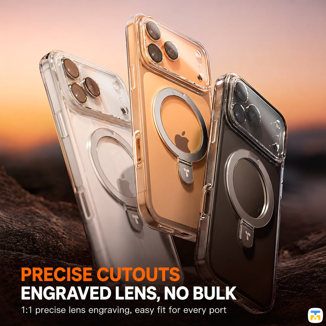 PRECISE CUTOUTS
ENGRAVED LENS, NO BULK - TORRAS for iPhone 17 Series Anti-Reflective AR Lensguard
