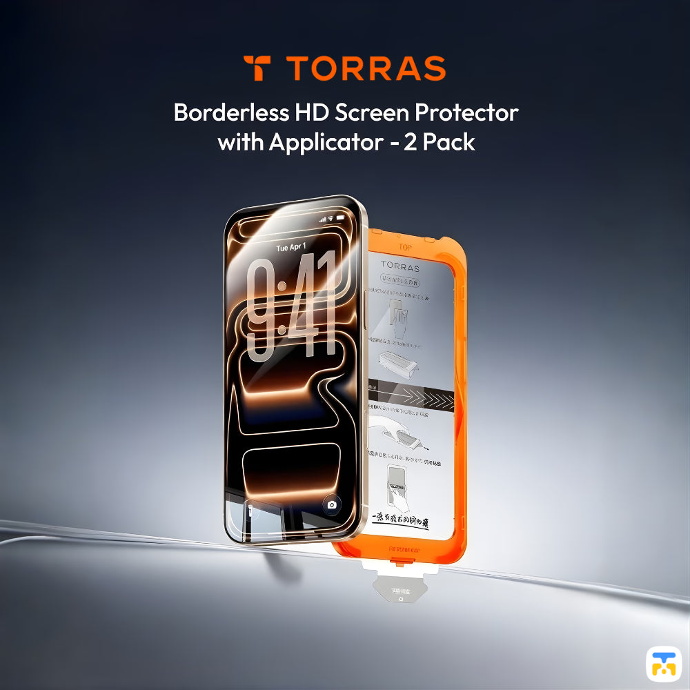 TORRAS for iPhone 17 Series - Borderless HD Screen Protector with Applicator - 2 Pack