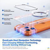 Quadruple Heat Dissipation Technology
Fast Charging Without Overheating,
Smooth Gaming Without Lag - TORRAS for iPhone 17 Series D1S Pivot Anti-Yellow MagSafe Case with Stand