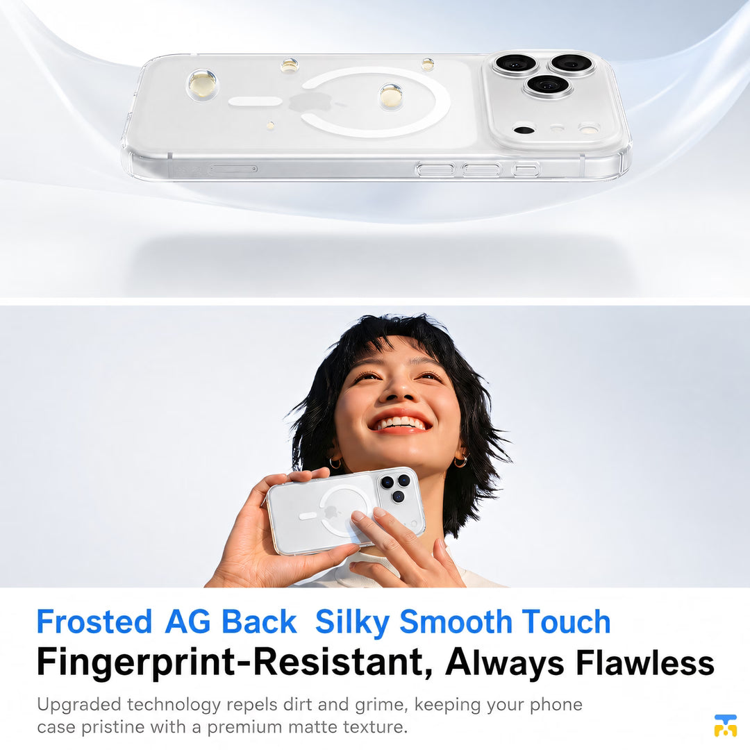 Fingerprint-Resistant, Always Flawless - TORRAS for iPhone 17 Series Frosted MagSafe Case with Camera Island Coverage