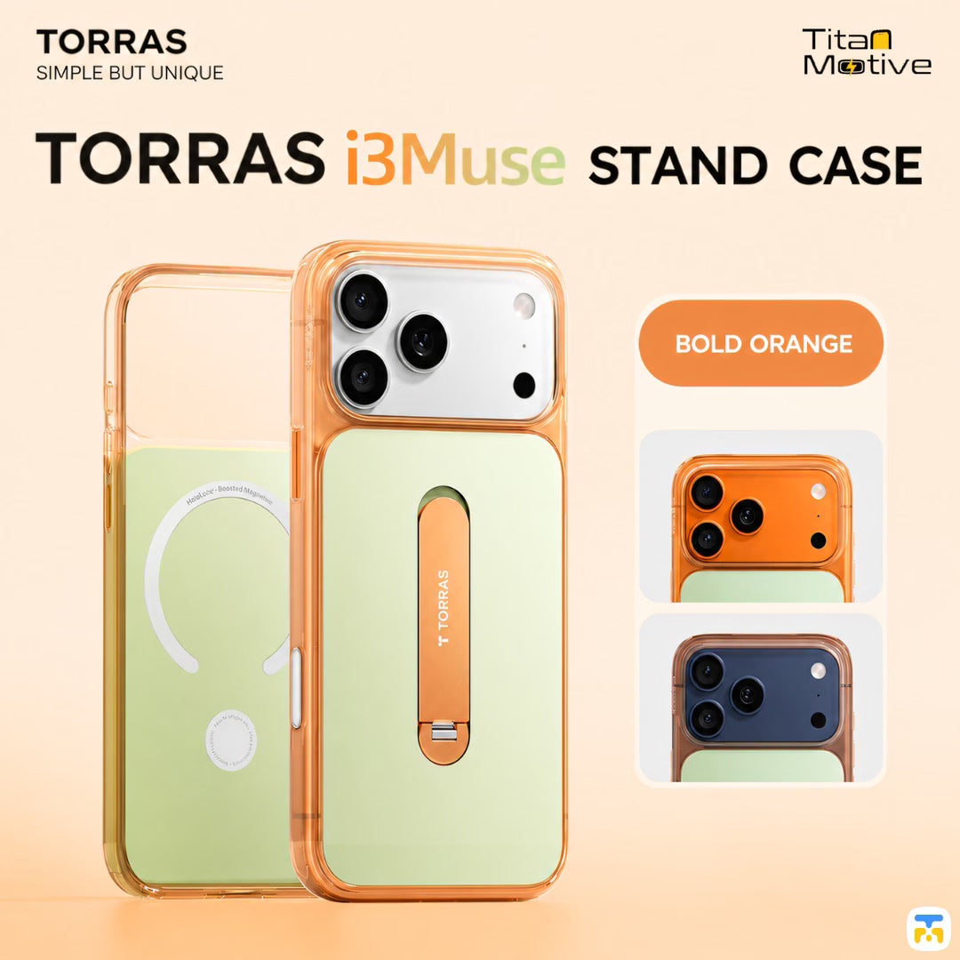 TORRAS for iPhone 17 Series i3 Muse MagSafe Case with Rotating Stand