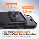 Front & Rear Scratch Resistant
Full Camera Wrap • Raised Screen Edge- TORRAS Matte Finish Case for iPhone 17 Series - Ultra-thin - MagSafe