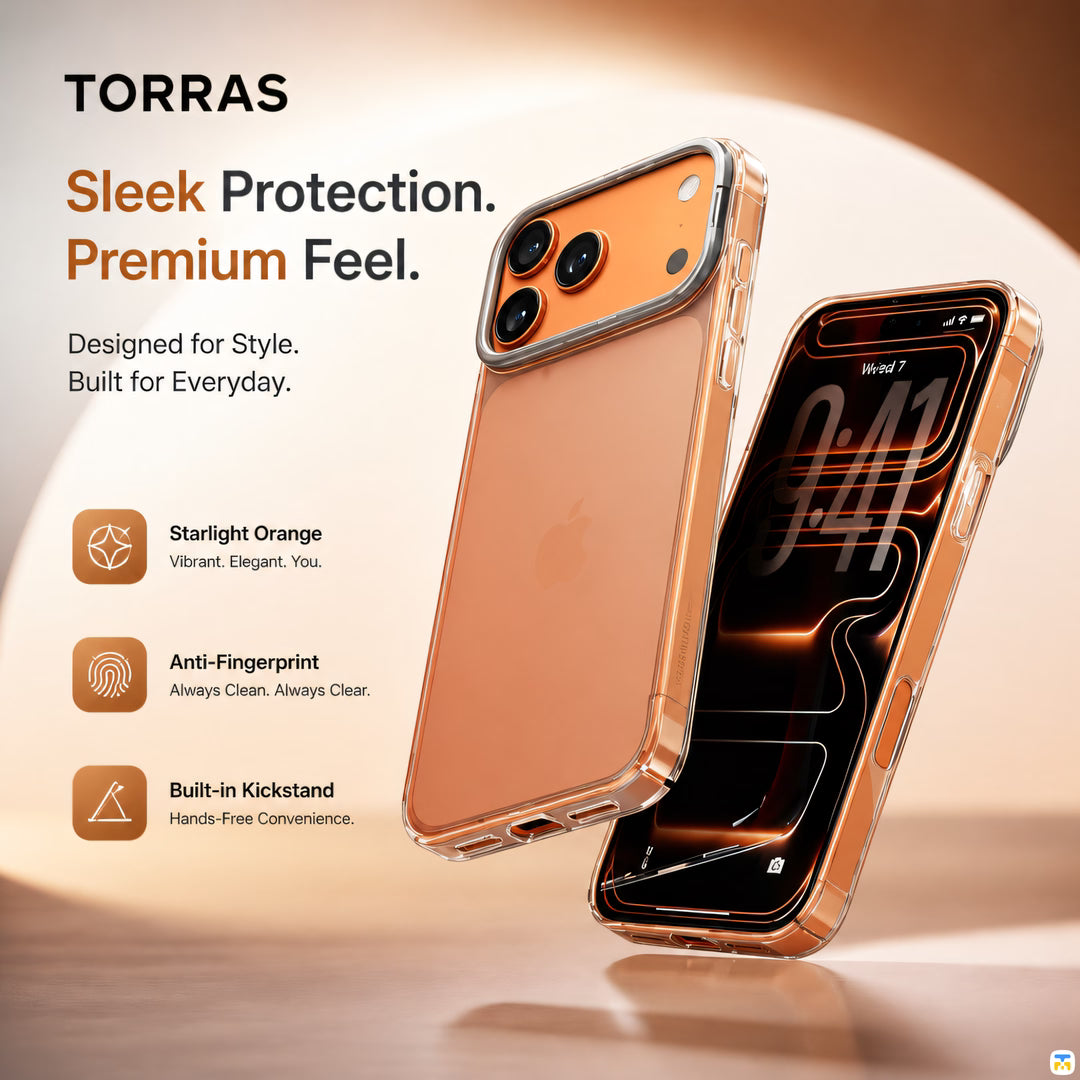 TORRAS Snow Mist Case for iPhone 17 Series with Stand - Ultra-thin - MagSafe