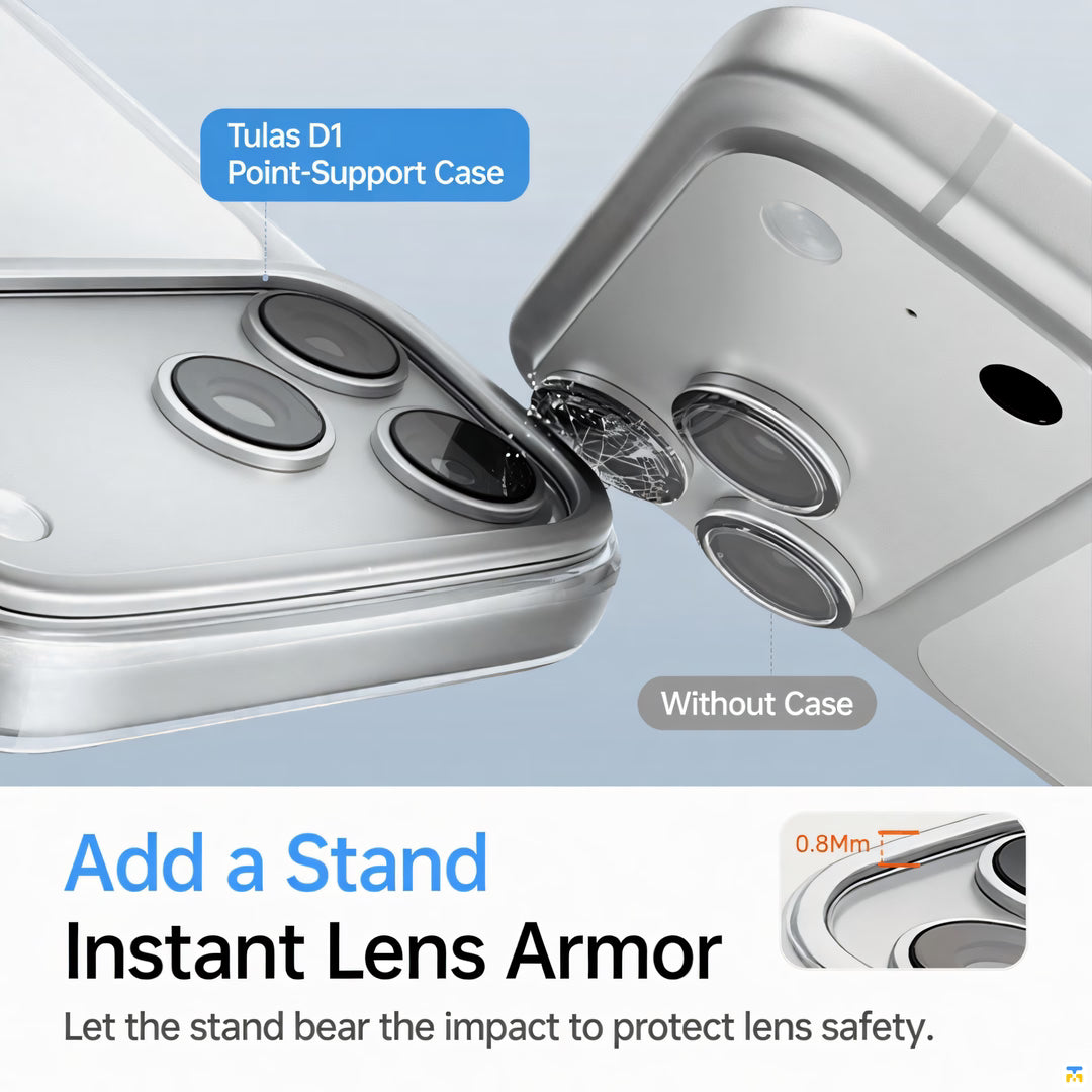 Add a Stand
Instant Lens Armor - TORRAS Snow Mist Case for iPhone 17 Series with Stand - Ultra-thin - MagSafe