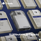 10,000mAh High Capacity - TROZK 10000mAh 22.5W Wireless Floppy Power Bank with 64GB Storage