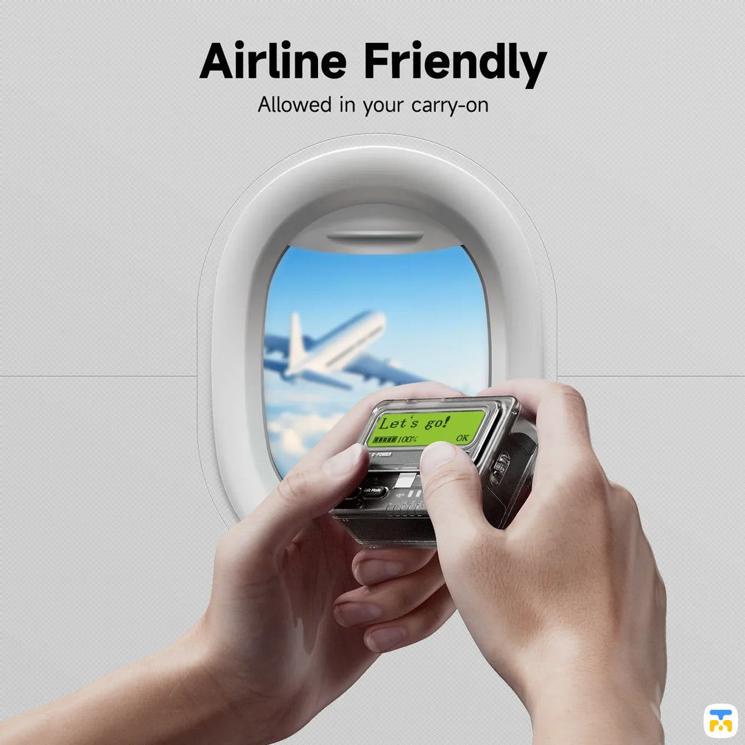 Airline Friendly - TROZK 10000mAh PD 30W Retro Design Beeper Power Bank