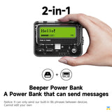 Beeper Power Bank
A Power Bank that can send messages - TROZK 10000mAh PD 30W Retro Design Beeper Power Bank