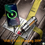 USB-C Fast Chai ging 20W" - TROZK 5000mAh 20W Revolver Power Bank