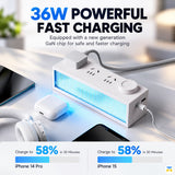 36W POWERFUL
FAST CHARGING - TROZK Lightbox Power Strip with 36W Adapter