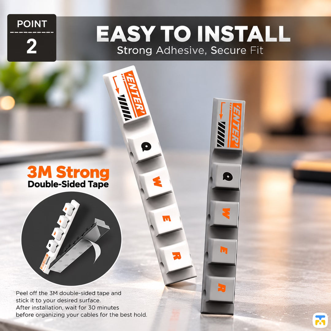 EASY TO INSTALL - TROZK Punk Style Key Cap Cable Organizer