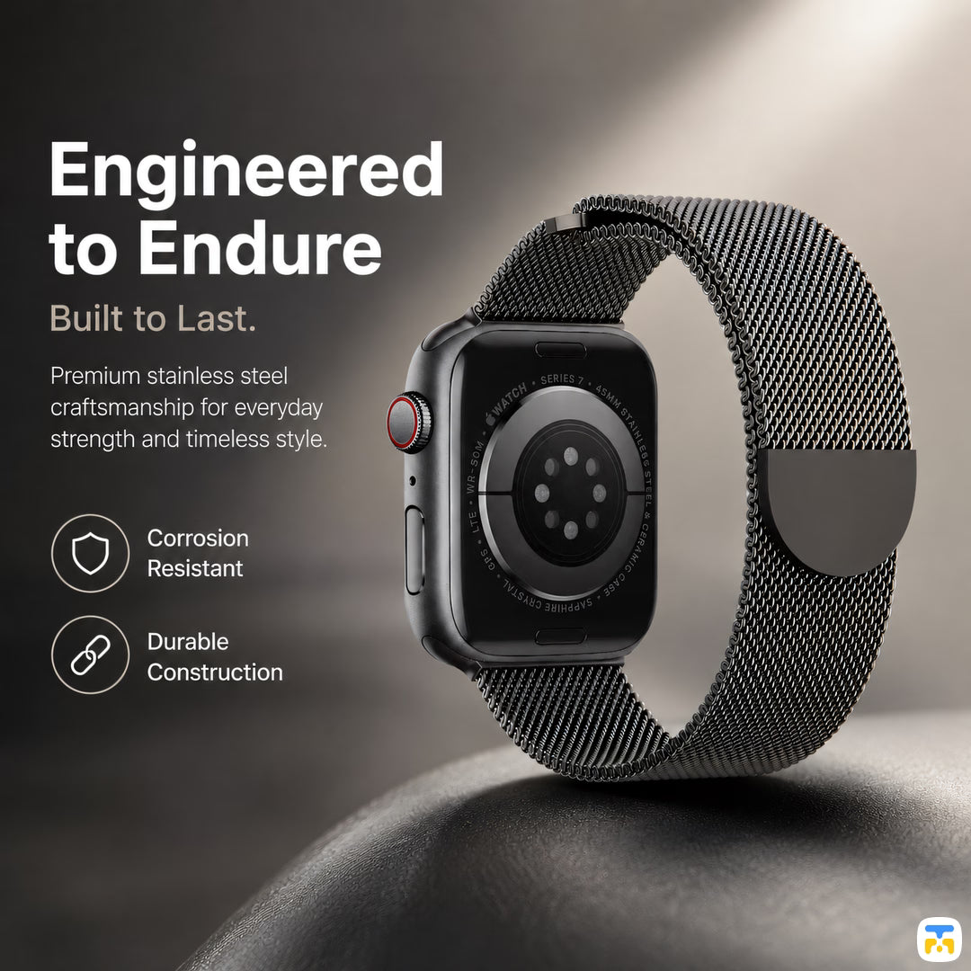 Engineered
to Endure - Two Milan Round Tails Apple Watch Strap for 38-42mm