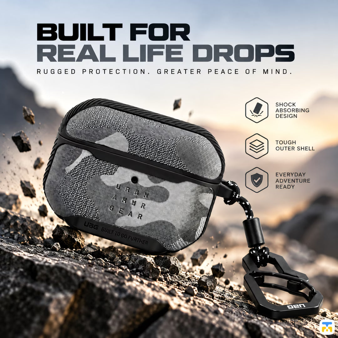 BUILT FOR
REAL LIFE DROPS - UAG Metropolis Ballistic Armr AirPods Case