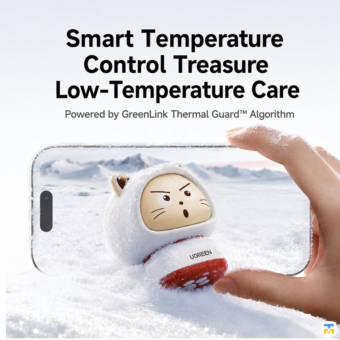 Smart Temperature Control Treasure Low-Temperature Care - UGREEN 45W Cat Figure GaN Fast Charger
