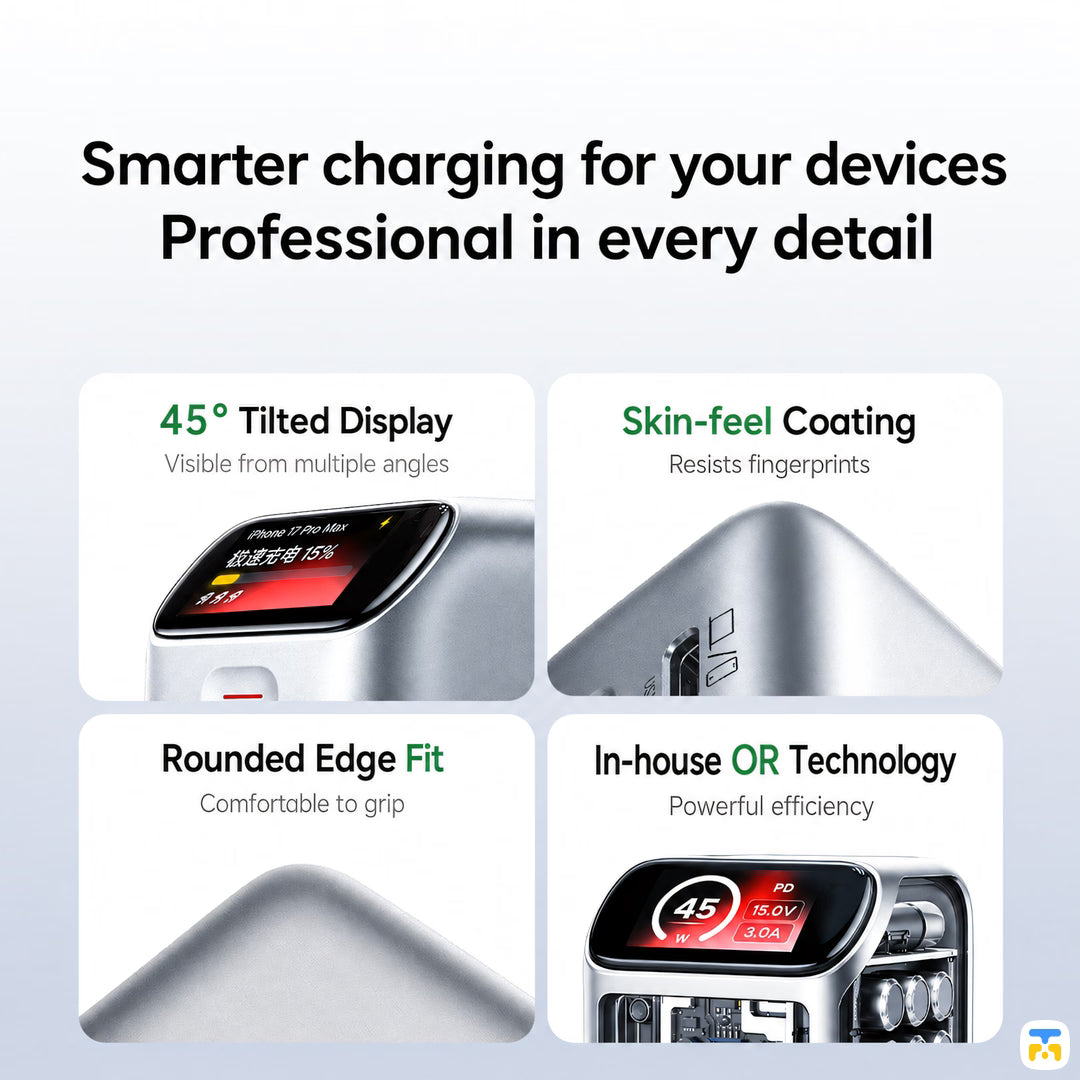 Smarter charging for your devices
Professional in every detail - UGREEN 45W GaN Fast Charger with Display