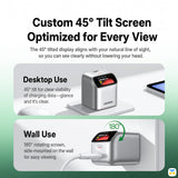 Custom 45° Tilt Screen
Optimized for Every View - UGREEN 45W GaN Fast Charger with Display