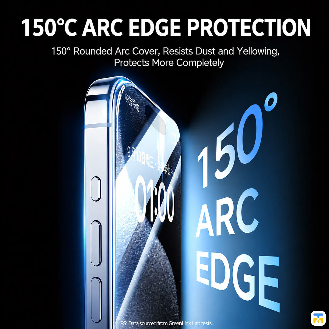 150°C ARC EDGE PROTECTION - UGREEN for iPhone 17 Series Borderless Screen Protector with Installer