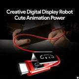 Creative Digital Display Robot Cute Animation Power - UGREEN PD100W Fast Charging Cable - Cute Animated Display
