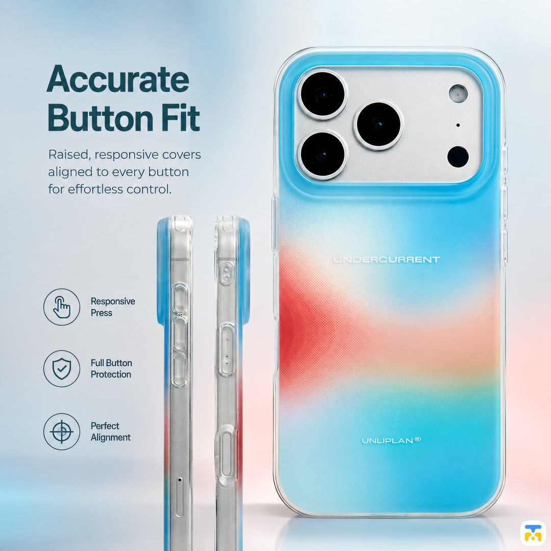 Accurate
Button Fit - UNIPLAN for iPhone 17 Series Aura Glow MagSafe Case