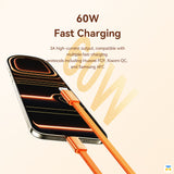 60W Fast Charging - USAMS 60W Type-C to Type-C Ultra-thin Charging & Data Cable - 1.8 Meter