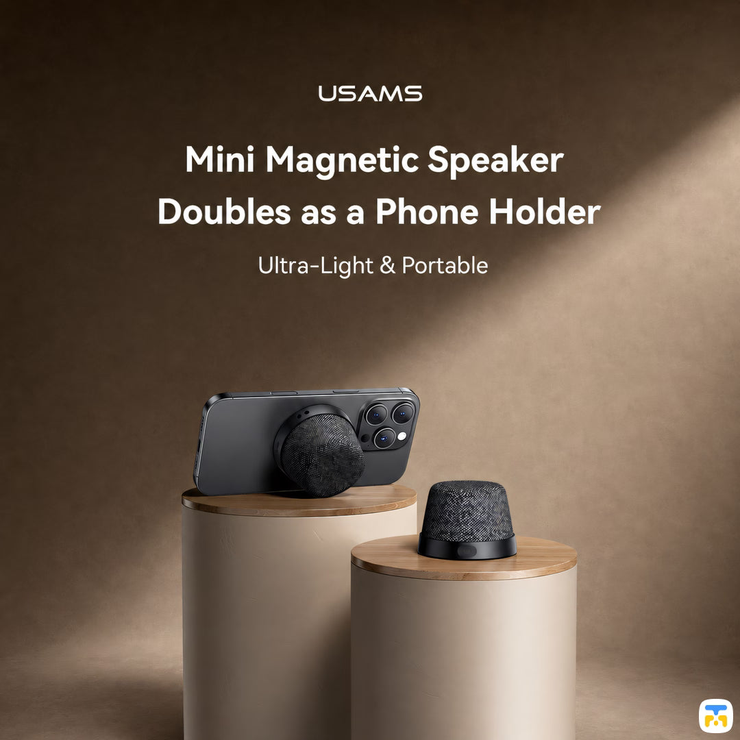 Mini Magnetic Speaker Doubles as a Phone Holder - USAMS Magnetic Mini Speaker