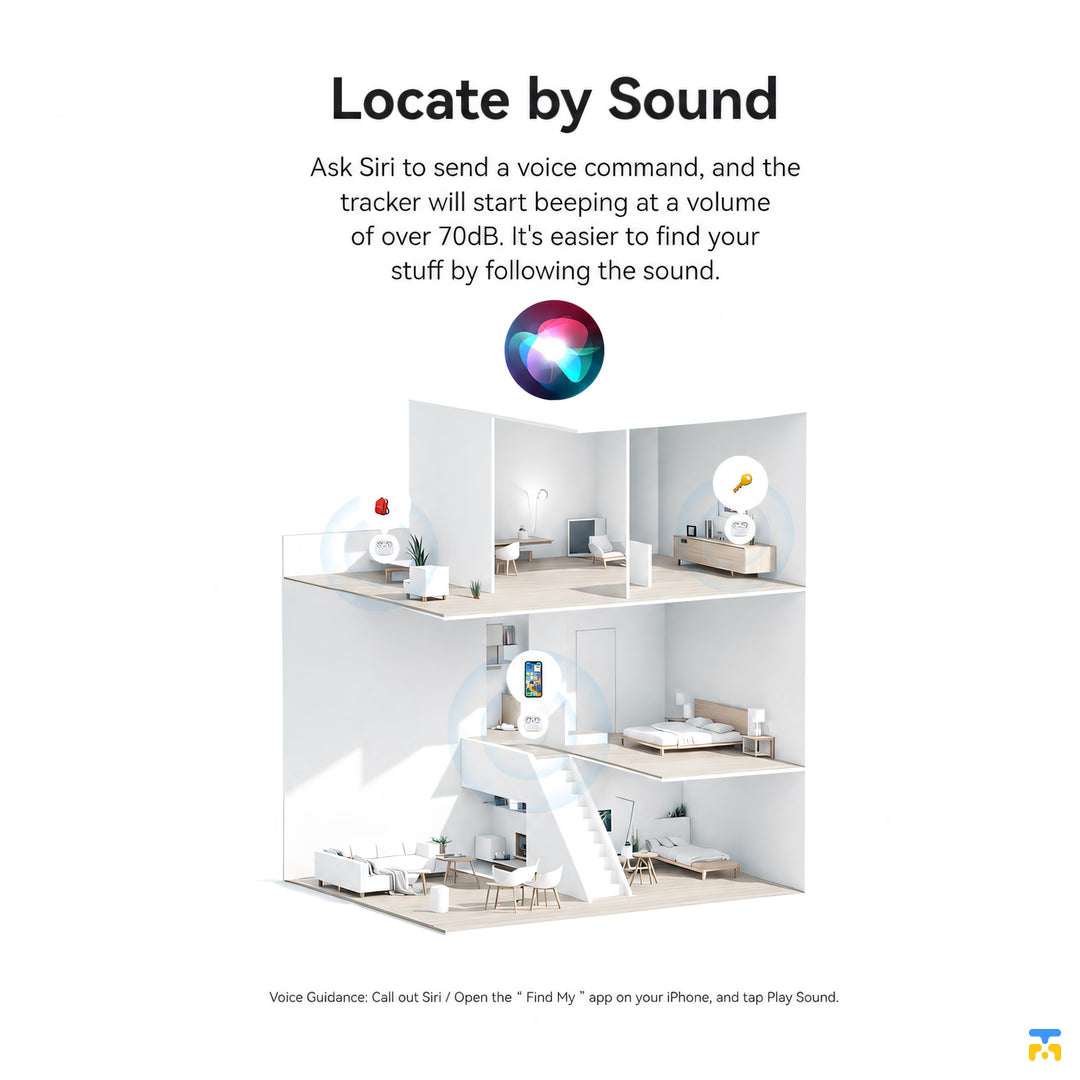 Locate by Sound - USAMS Mini Tracker - Apple Find My Certified