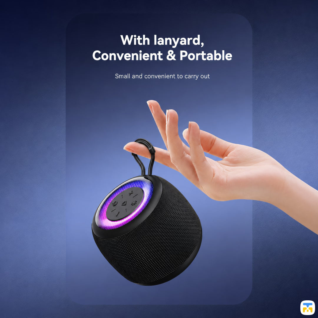 With lanyard, Convenient & Portable - USAMS YIN Series Mini Wireless Bluetooth Speaker