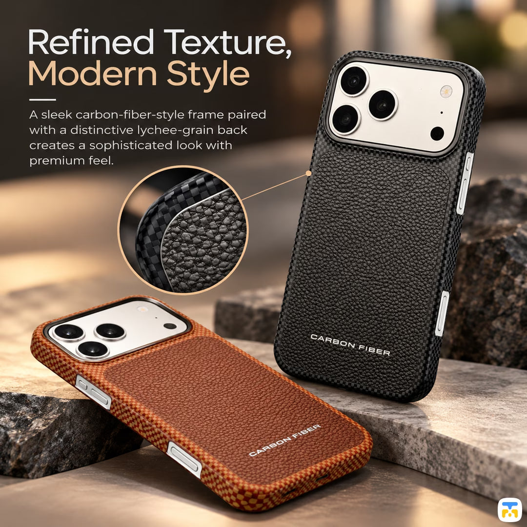 Refined Texture, Modern Style - VOORCA Carbon Fiber Skin MagSafe Case
