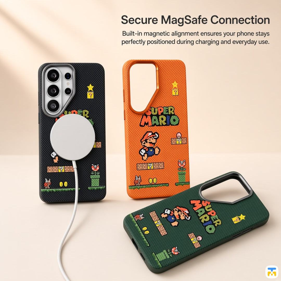 Secure MagSafe Connection - VOORCA S26 Series Super Mario Magnetic Case
