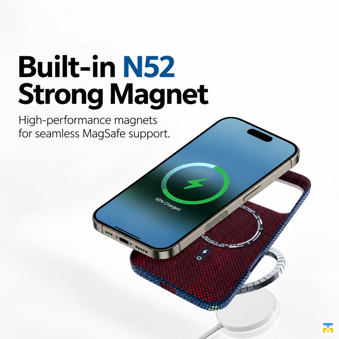 Built-in N52
Strong Magnet - VOORCA Super Mario MagSafe Case with Camera Button