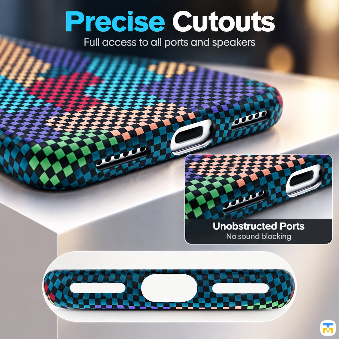 Precise Cutouts - VOORCA Tetris MagSafe Case with Camera Button