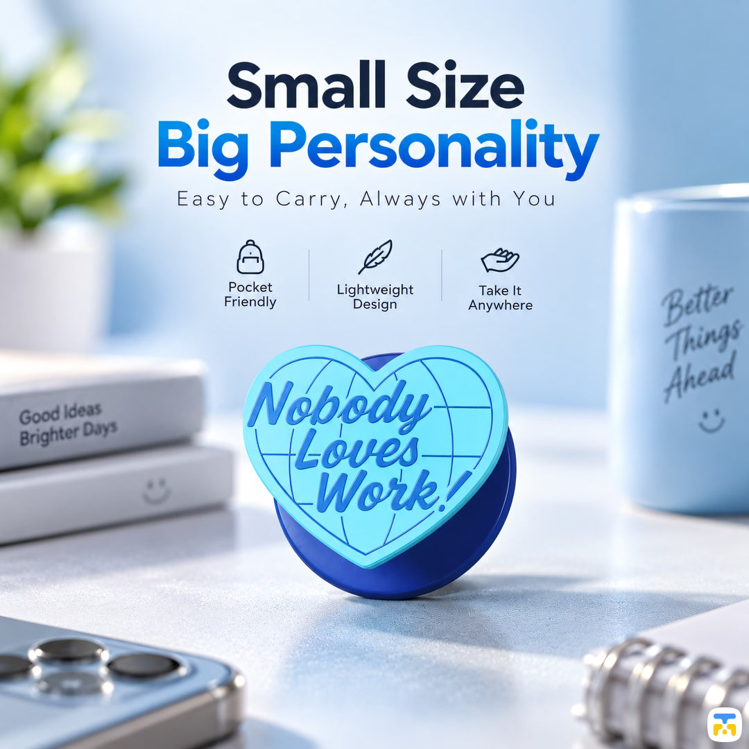 Small Size
Big Personality - WAKCAS Blue Heart Magnetic Phone Stand