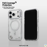 Full-Coverage
Protection - WAKCAS Clear-Cut MagSafe Magnetic iPhone Case