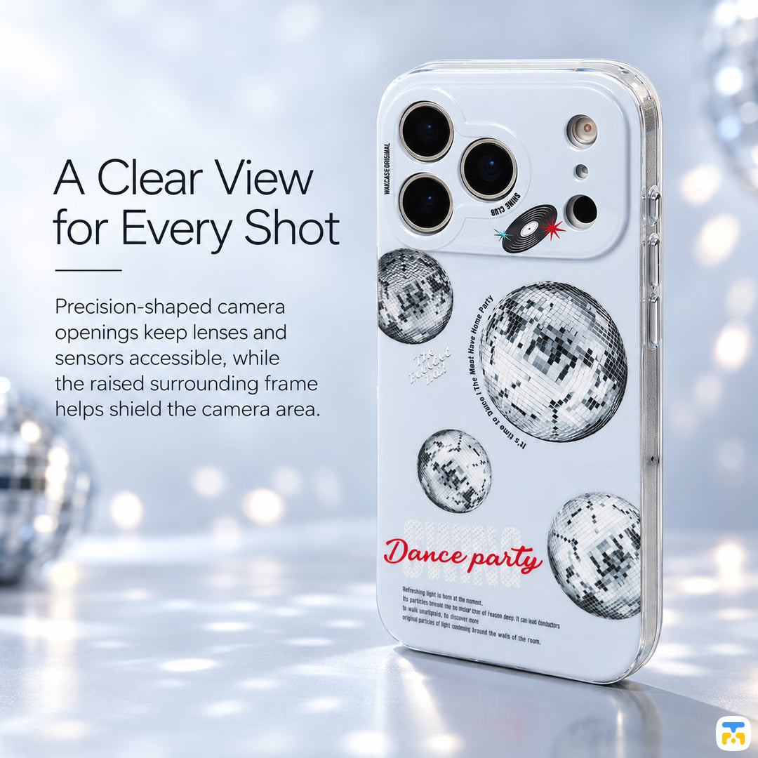 A Clear View
for Every Shot - WAKCAS Dance Party MagSafe Case