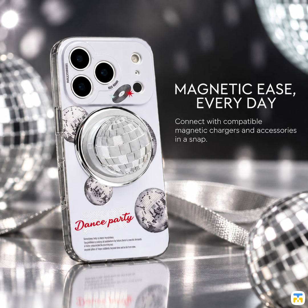 MAGNETIC EASE,
EVERY DAY - WAKCAS Dance Party MagSafe Case