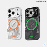 WAKCAS for iPhone 17 Series Color-block Mechanical MagSafe Case