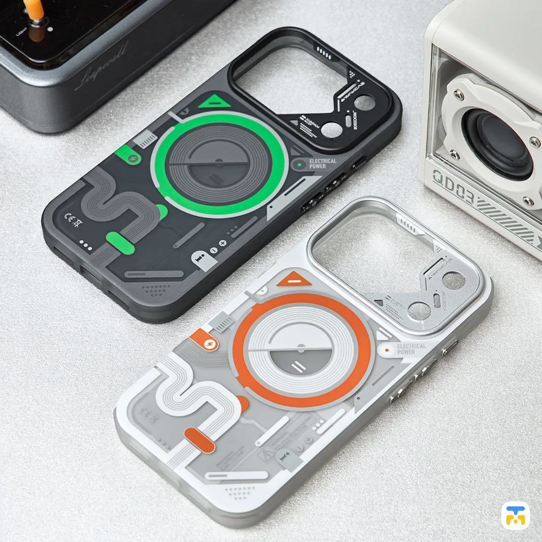 WAKCAS for iPhone 17 Series Color-block Mechanical MagSafe Case