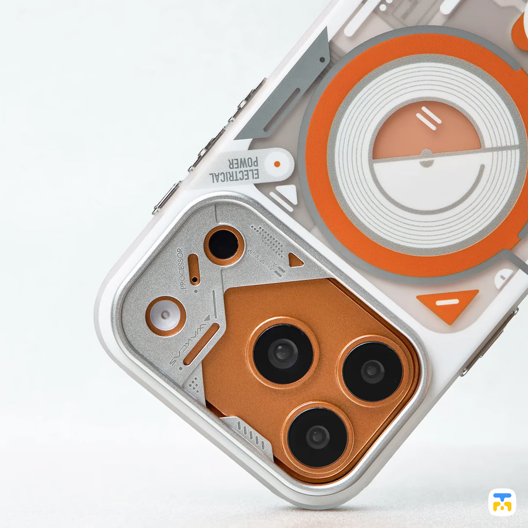 WAKCAS for iPhone 17 Series Color-block Mechanical MagSafe Case
