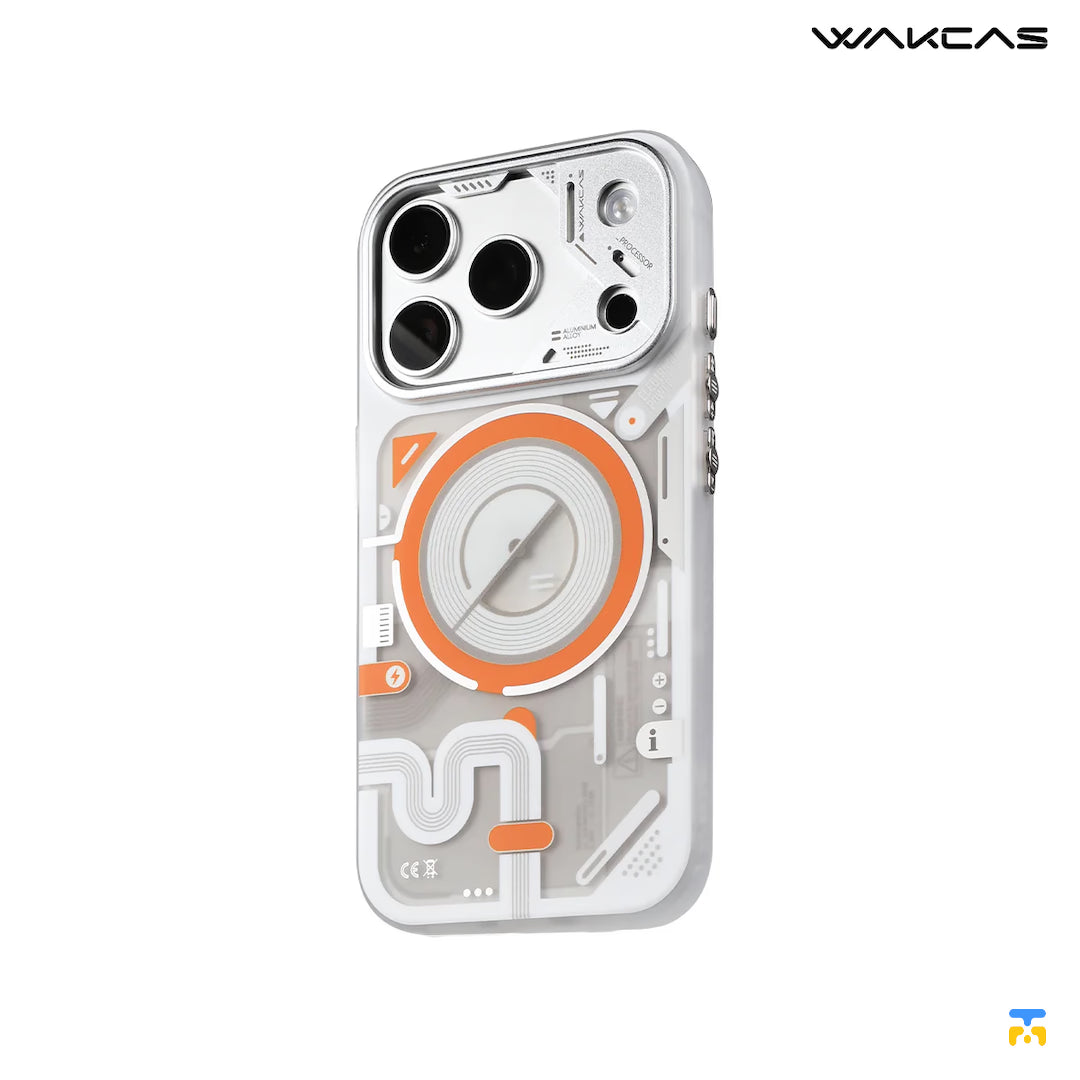 WAKCAS for iPhone 17 Series Color-block Mechanical MagSafe Case
