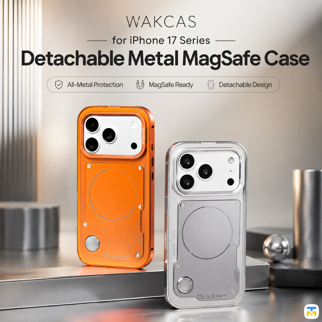 WAKCAS for iPhone 17 Series Detachable Metal MagSafe Case