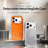 WAKCAS for iPhone 17 Series Detachable Metal MagSafe Case
