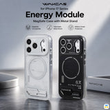 WAKCAS for iPhone 17 Series Energy Module MagSafe Case with Metal Stand