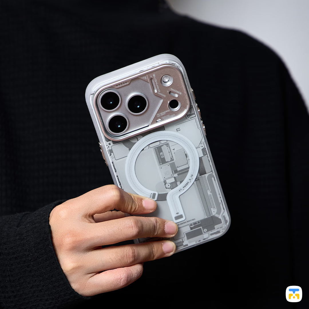 WAKCAS for iPhone 17 Series Frosted Circuit Design MagSafe Case