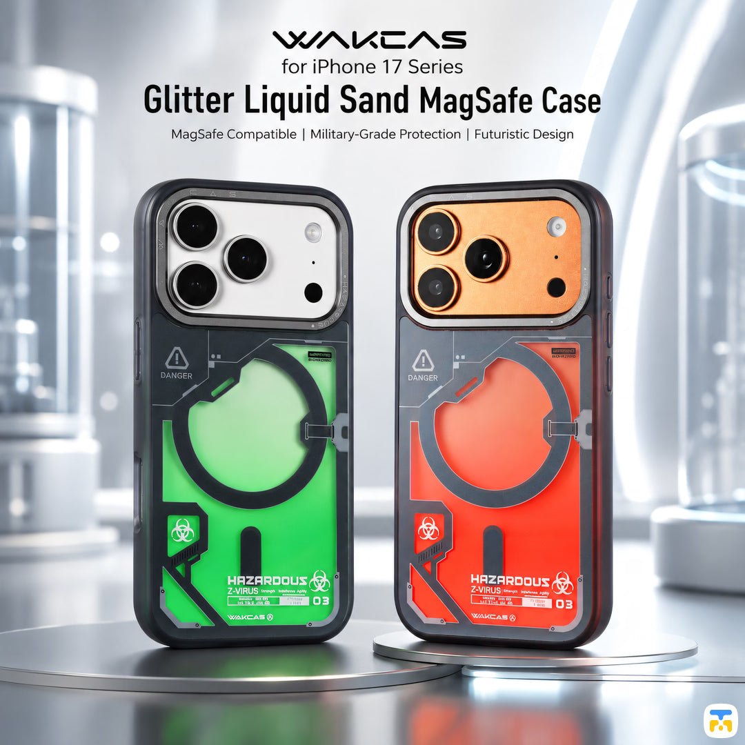 WAKCAS for iPhone 17 Series Glitter Liquid Sand MagSafe Case