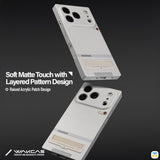 Soft Matte Touch with
Layered Pattern Design - WAKCAS for iPhone 17 Series Gray Square Retro Terminal MagSafe Case