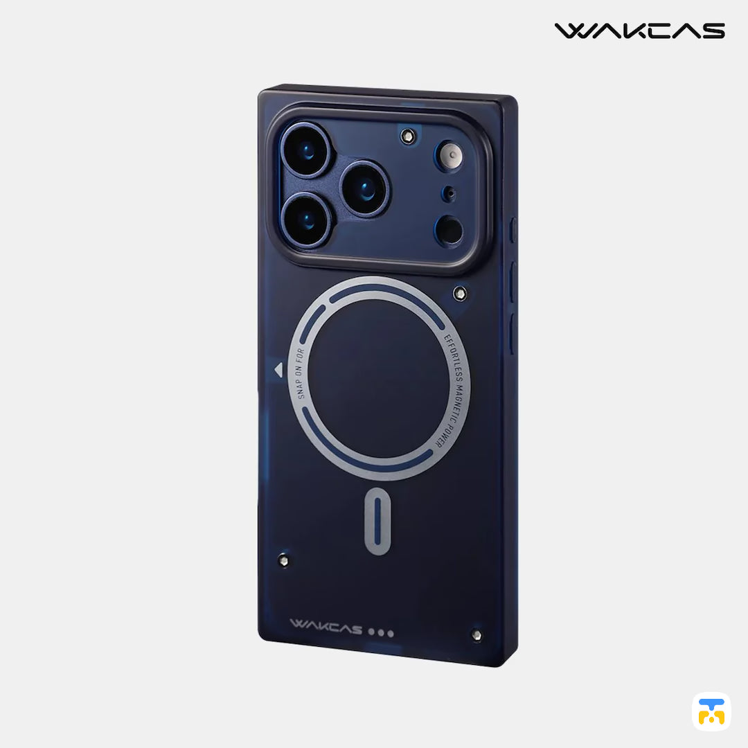 WAKCAS for iPhone 17 Series Matte Semi-Transparent MagSafe Square Case