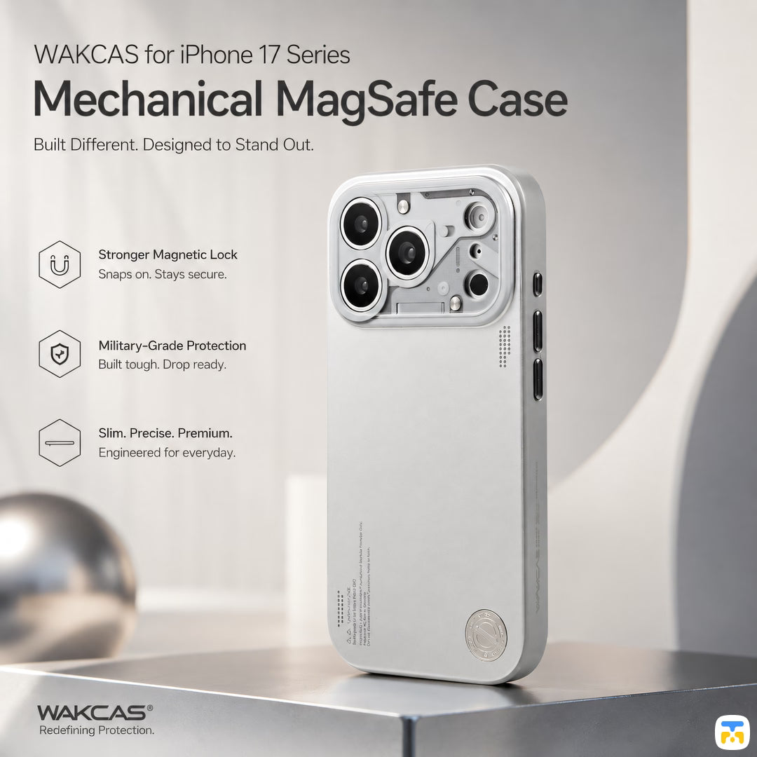 WAKCAS for iPhone 17 Series Mechanical MagSafe Case