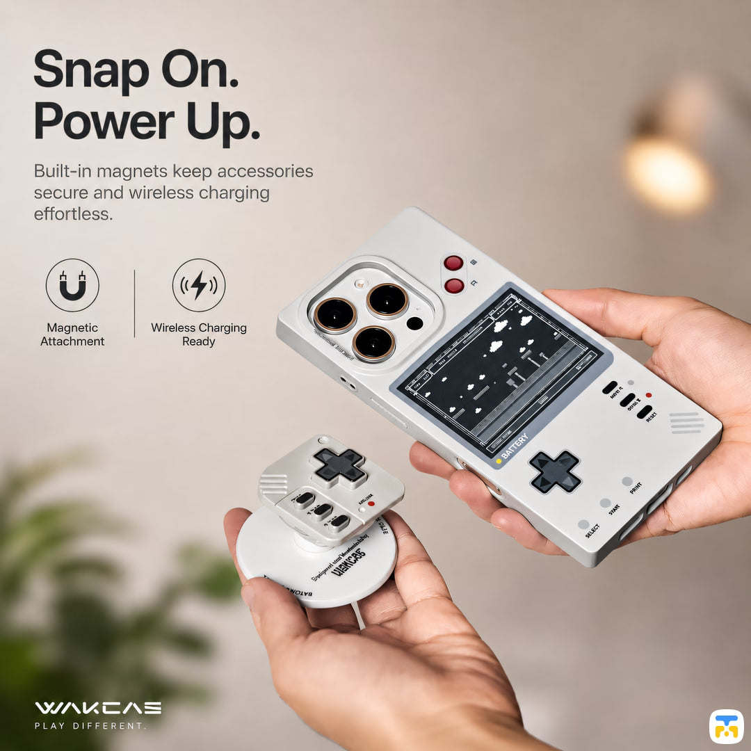 Snap On.
Power Up. - WAKCAS for iPhone 17 Series Retro Gaming MagSafe Case