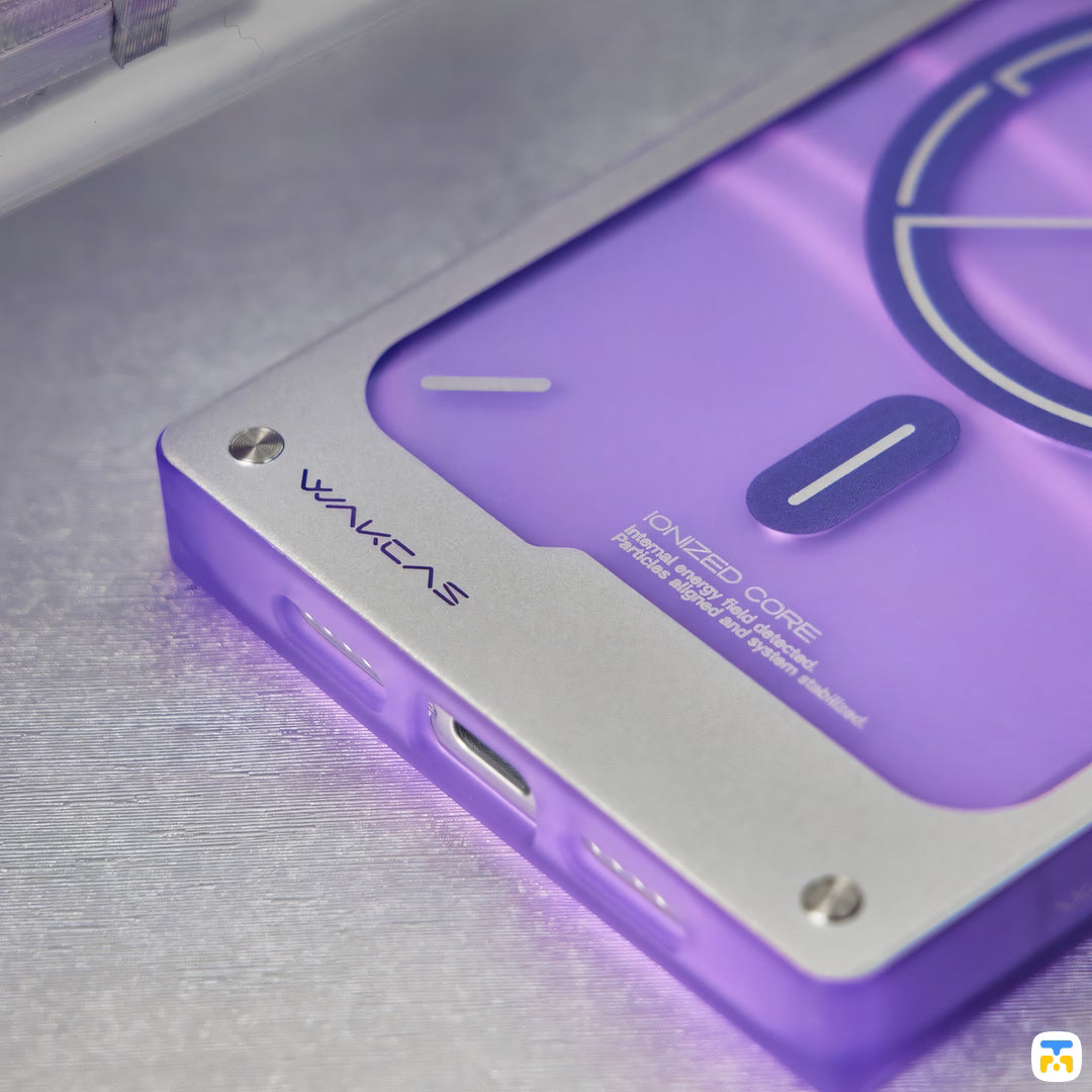 Wave-Electroplated Purple Finish - WAKCAS for iPhone 17 Series Square Purple Electroplated MagSafe Case